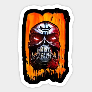 SKULL (ORANGE) Sticker